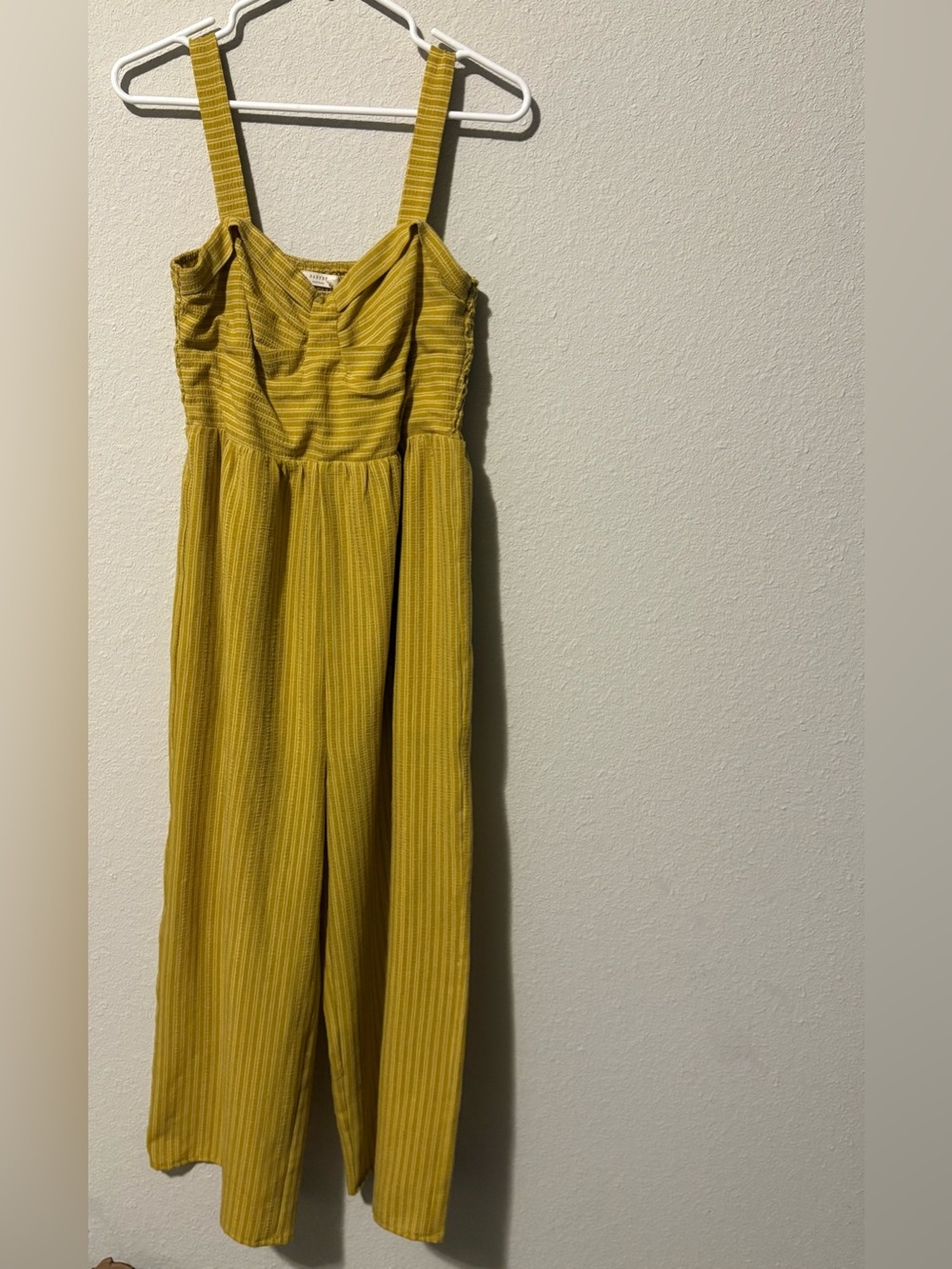 Harper Mustard Yellow Strappy Wide-Leg Jumpsuit
